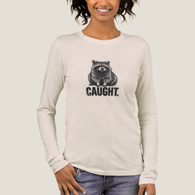 racoon mischief dark Tri-Blend shirt (Front)