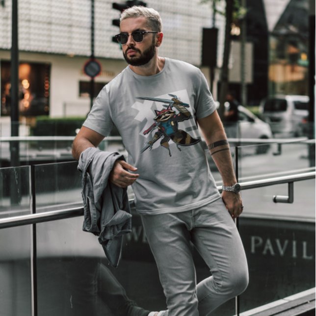 Racoon Modern Samurai T-Shirt (Creator Uploaded)