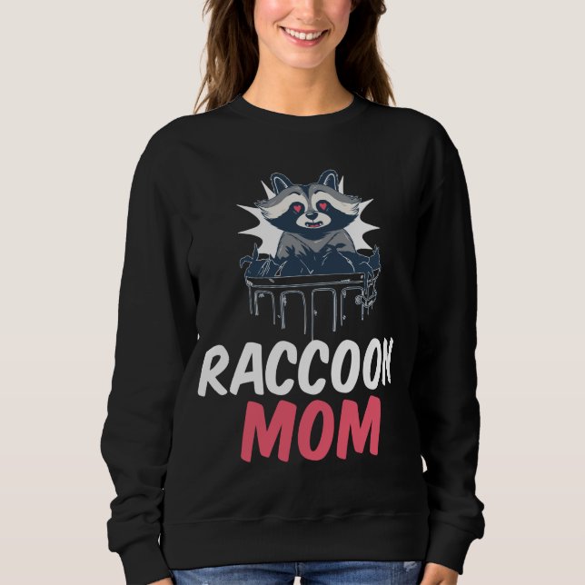 Racoon Mum Mother Mummy Grandma Sweatshirt (Front)
