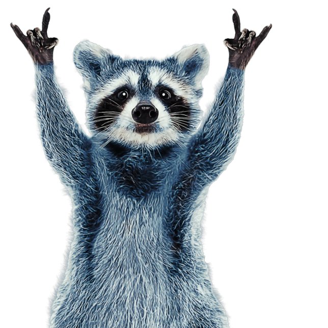 Racoon - Nature Racoon - Cute Racoon Rectangular Sticker (Creator Uploaded)