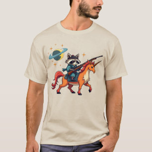 Racoon on a Phoenix-Unicorn: Sniper of Legends T-Shirt