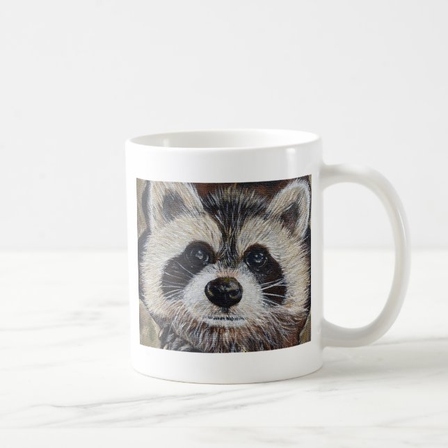 Racoon Painting Coffee Mug (Right)