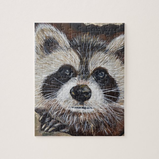 Racoon Painting Jigsaw Puzzle (Vertical)