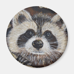 Racoon Painting Magnet