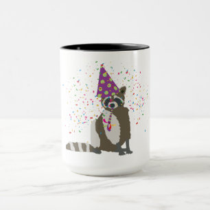 Racoon Partying - Animals Having a Party Mug
