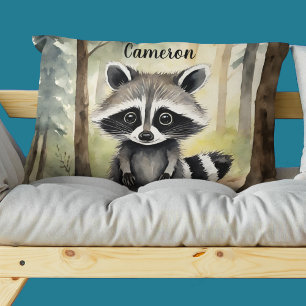 Racoon Personalised Woodland Pillowcase