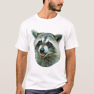 Racoon Picture Ringer T-Shirt