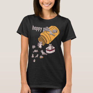 Racoon Pills Animals Cute Happy Sarcastic Joke T-Shirt