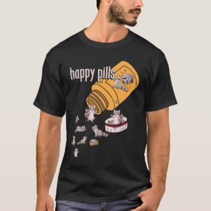 Racoon Pills  Animals Cute Happy Sarcastic Joke T-Shirt