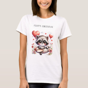 Racoon Pilot Birthday T-Shirt