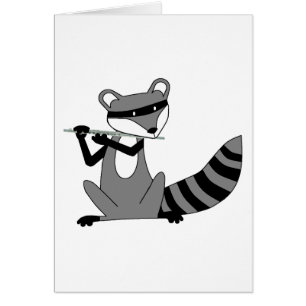 Racoon Playing the Flute