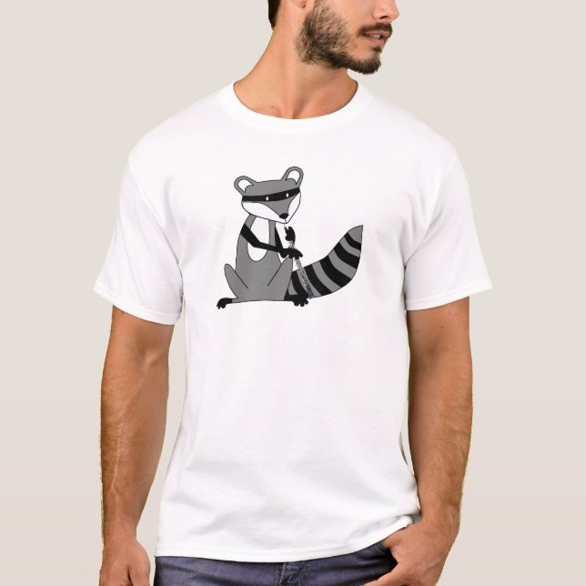 Racoon Playing the Oboe T-Shirt (Front)