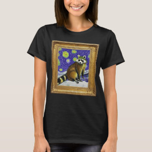 Racoon Post Impressionism Artwork Artist Painting T-Shirt