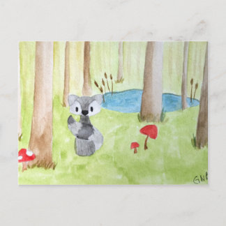 Racoon Postcard