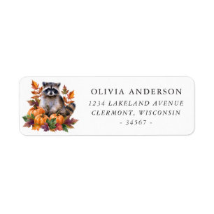 Racoon Pumpkin Return Address