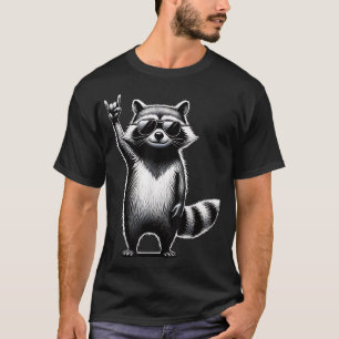 Racoon Racoon Rock Music Men Kids Women T-Shirt