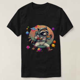 Racoon Ramen Space Adventures UFOs Cosmic Cuisine T-Shirt