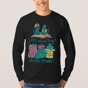 Racoon Rat Funny Flying Carpet Trash Garbage T-Shirt