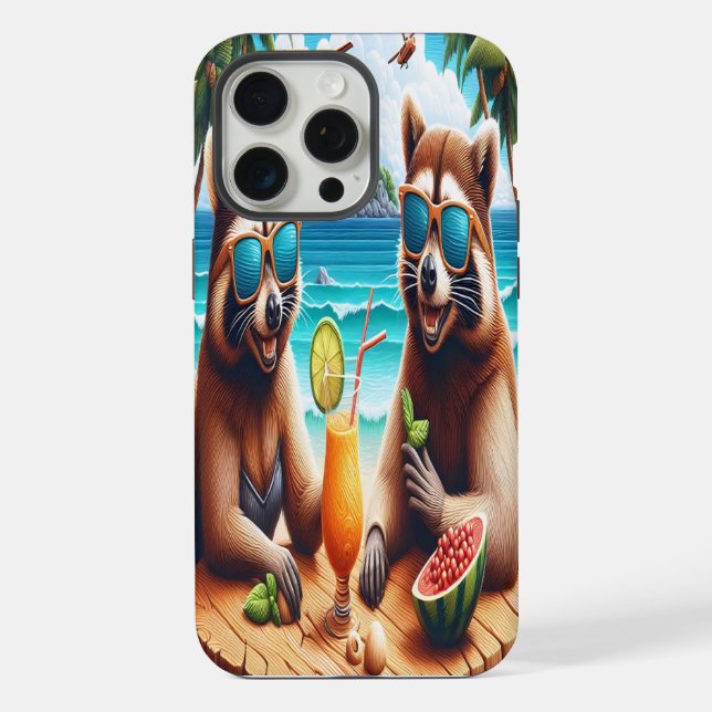 Racoon Rendezvous iPhone Case (Back)