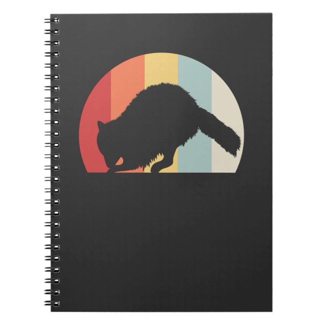 Racoon Retro Vintage Notebook (Front)