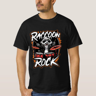 Racoon Rock T-shirt - Funny Racoon Cowboy Design