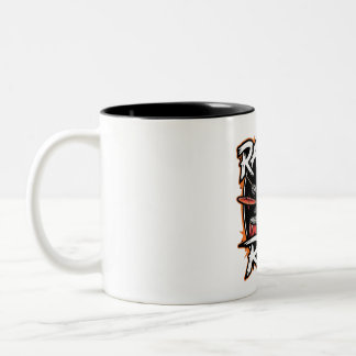 Racoon Rock T-shirt - Funny Racoon Cowboy Design Two-Tone Coffee Mug