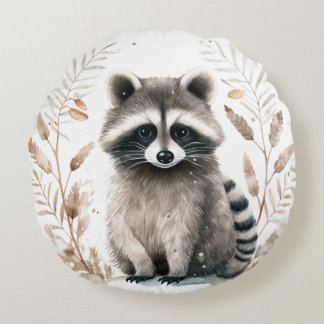 Racoon  round cushion