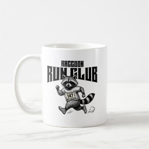 Racoon Run Club Marathon Retro Trash Panda Coffee Mug