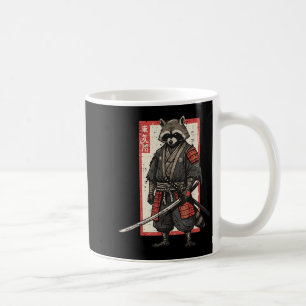 Racoon Samurai Katana Japanese Warrior Men Boys Ki Coffee Mug