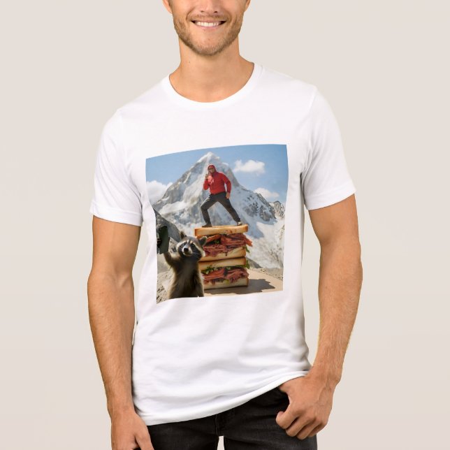 Racoon Selfie 4 Tri-Blend Shirt (Front)