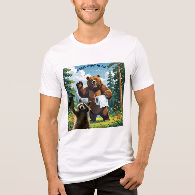 Racoon Selfie 5 Tri-Blend Shirt (Front)