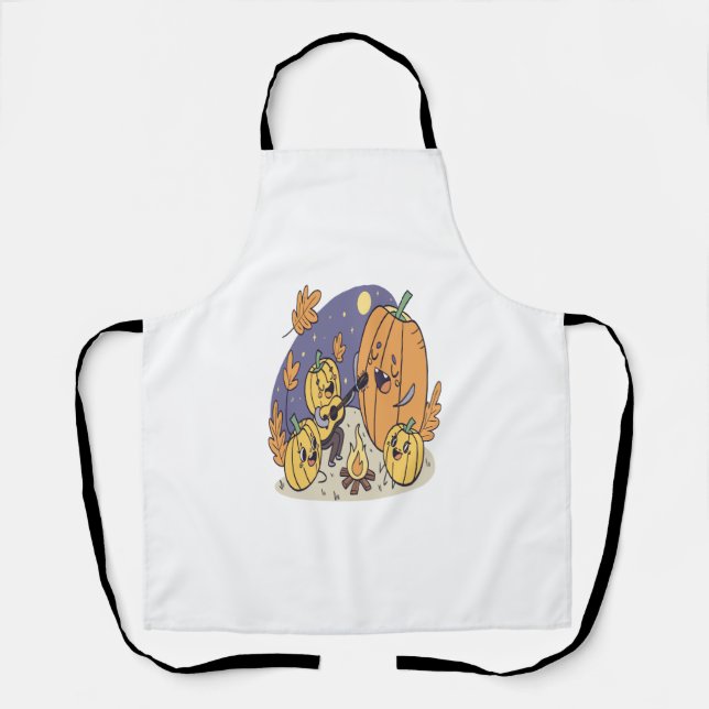 Racoon Shirt Country Pumpkin Apron (Front)
