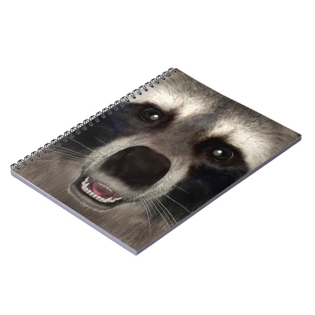 Racoon Spiral Notebook (Left Side)