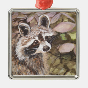 Racoon  Square Ornament