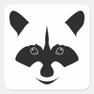 Racoon Square Sticker
