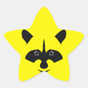 Racoon Star Sticker