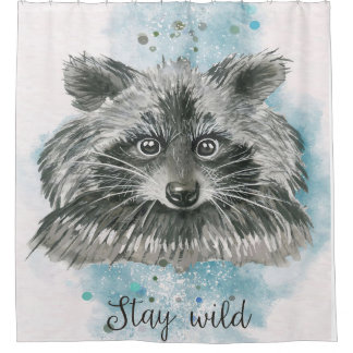 Racoon Stay Wild | Gift For Kids Shower Curtain