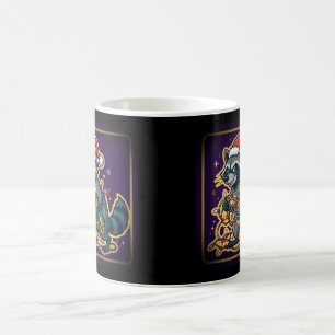 Racoon Stealing Christmas Lights Mug