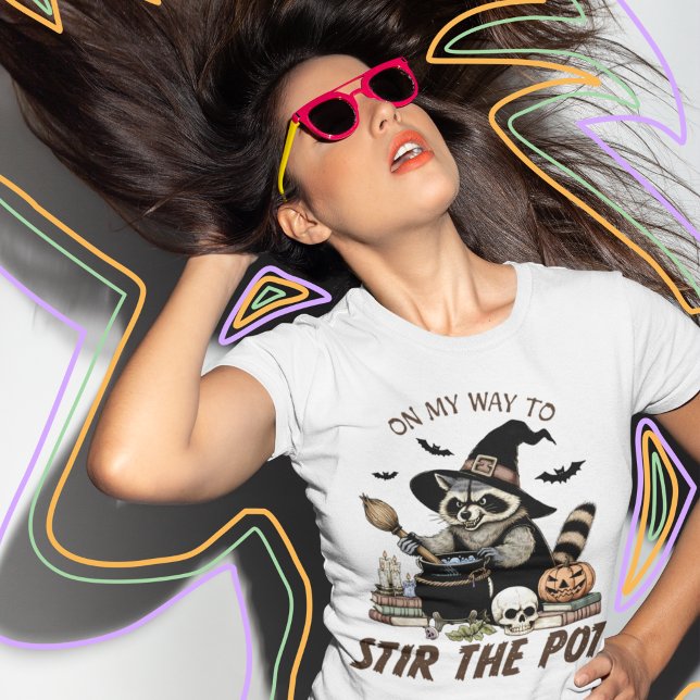 Racoon Stir the Pot Feral Halloween  Tri-Blend Shirt (Creator Uploaded)