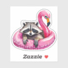 Racoon Summer Floatie Sticker