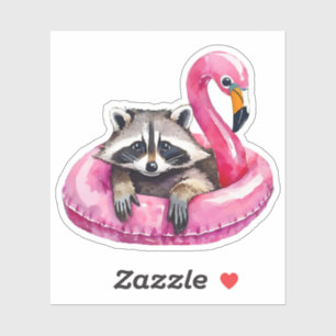 Racoon Summer Floatie Sticker