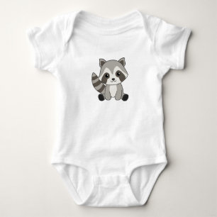 Racoon Sweet Animals For Kids Funny Raccoons Baby Bodysuit