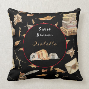 Racoon Sweet Fall Customise Text, Colour 20"X20" Cushion