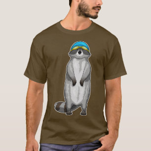 Racoon Swimming Swimming cap T-Shirt