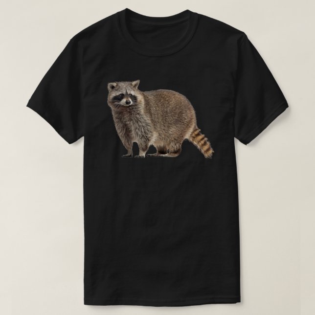 Racoon T-Shirt  Wildlife Tee Shirt  Cool Nature R (Design Front)