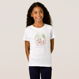 "Racoon Tea Party" Girls Jersey T-shirt