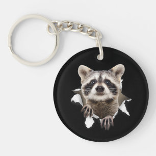 Racoon Torn For Racoon Lover, Racoon Dad, Racco Key Ring