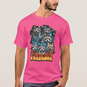 Racoon Trash Panda Bootleg Rock Band Style T-Shirt