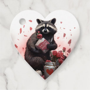 Racoon trash poetry Valentines day Favour Tags