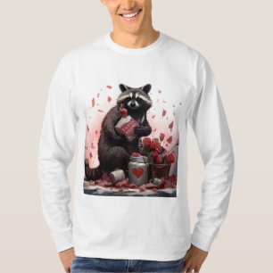 Racoon trash poetry Valentines day T-Shirt